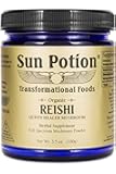 Reishi Mushroom Powder 100g by Sun Potion - Adaptogenic Superfood, Certified Organic, Pure Ganoderma Lucidum Ling Zhi, Immune Booster, Vegan Herbal Supplement, and Adaptogen