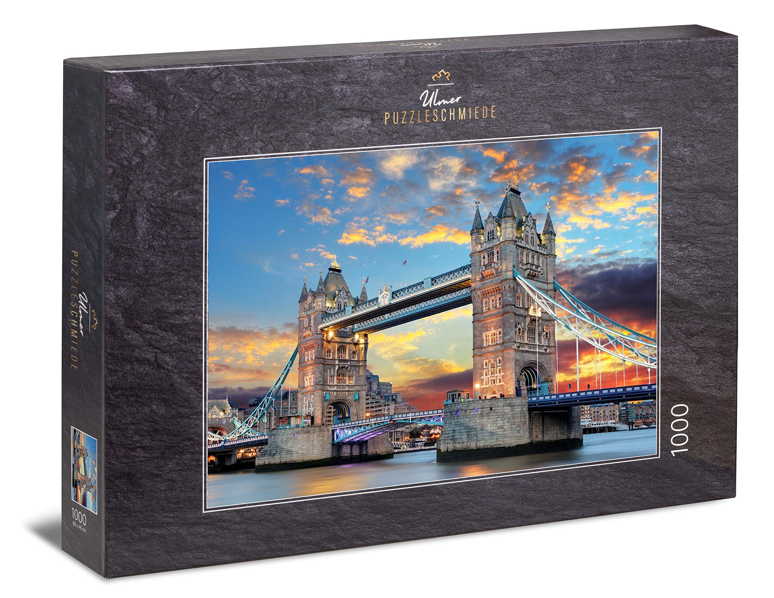 Ulmer Puzzleschmiede - Puzzle "Tower Bridge" - 1000 pieces jigsaw puzzle - Tower Bridge London in golden light at sunset