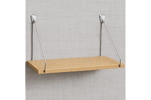 Quzzil 1 Pack Fabric Wall Cubicle Shelf with 40 Lbs Metal Hooks for Wall Decor, 11.8'' Wooden Hanging Organizer Storage Shelf with Hangers Cubicle Accessories for Women Men Desk Office