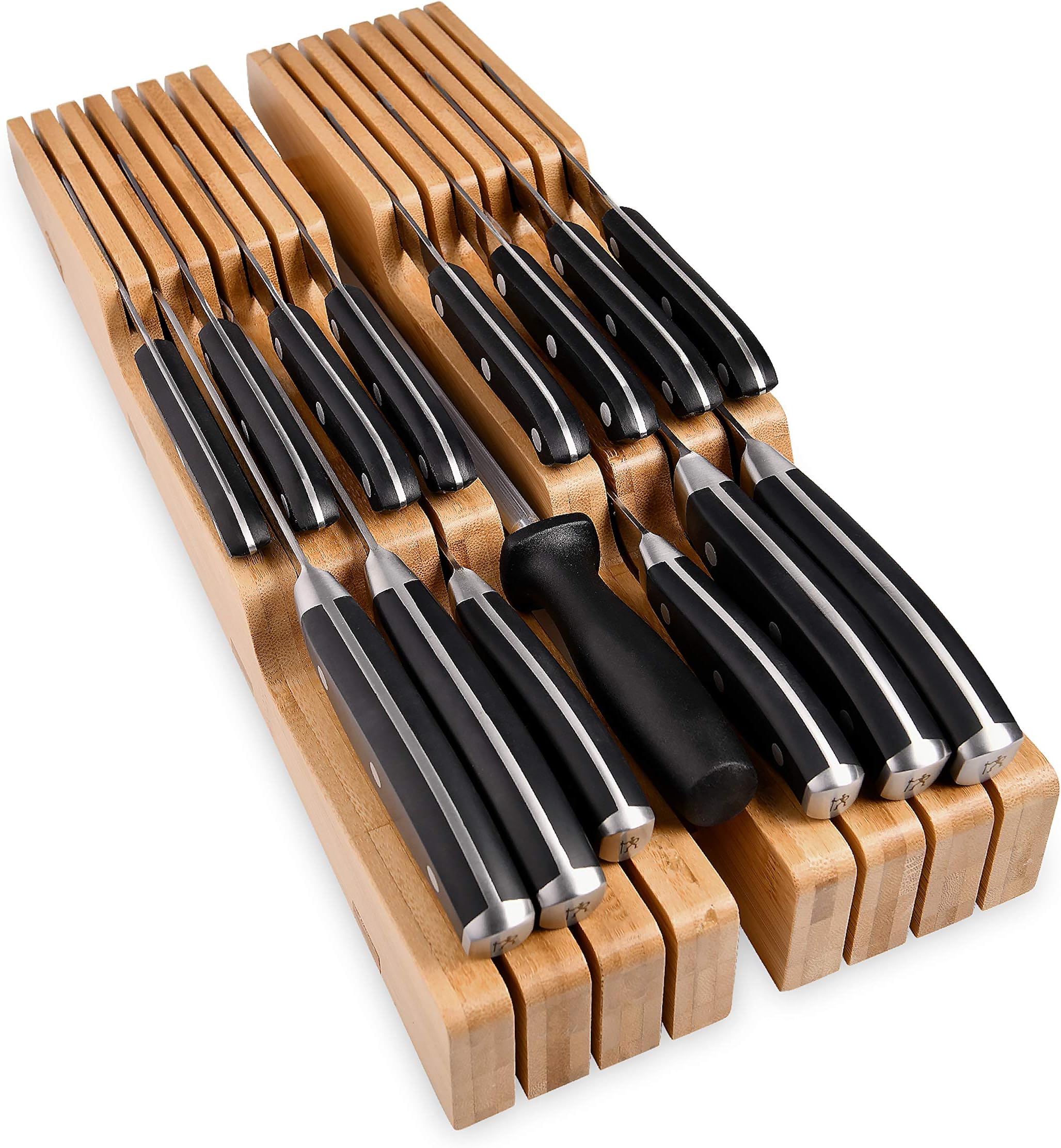 Homemaid Living In Drawer Knife Block Bamboo, Holds 16 Knives + Knife