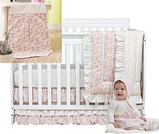 blush pink nursery bedding