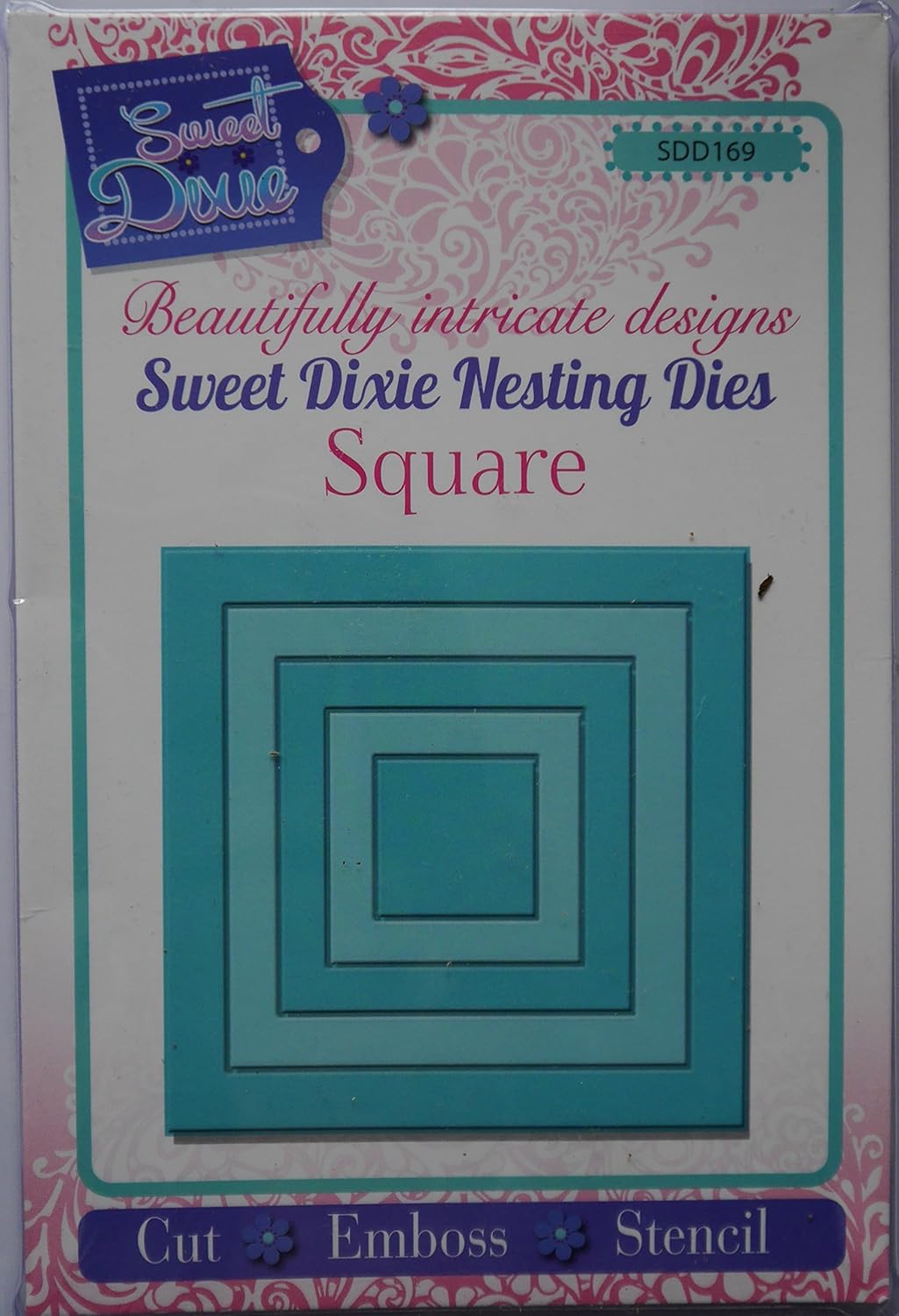 Sweet Dixie Nesting Square Die, Grey, 23.3 x 14.7 x 1 cm
