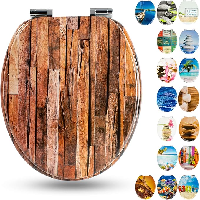 Wooden core Toilet seat with Soft Close from Sanfino, highQuality and
