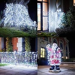 Dirnun Led Christmas Net Lights White Outdoor