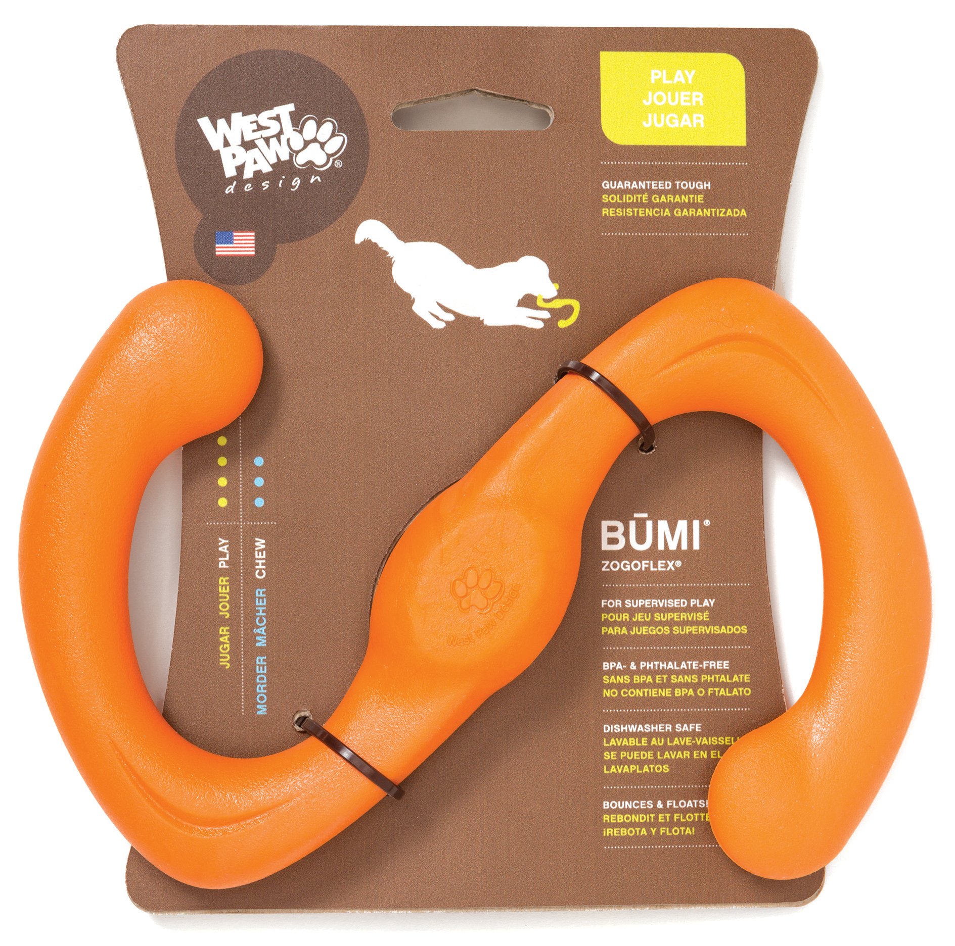 West Paw Zogoflex Bumi Interactive Tug of War Durable Dog Play Toy, 100 Guarant eBay