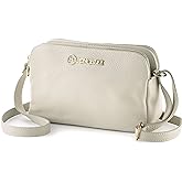 Baroncelli Crossbody Bag Made in Italy with Long Stripe Genuine Italian Soft Leather