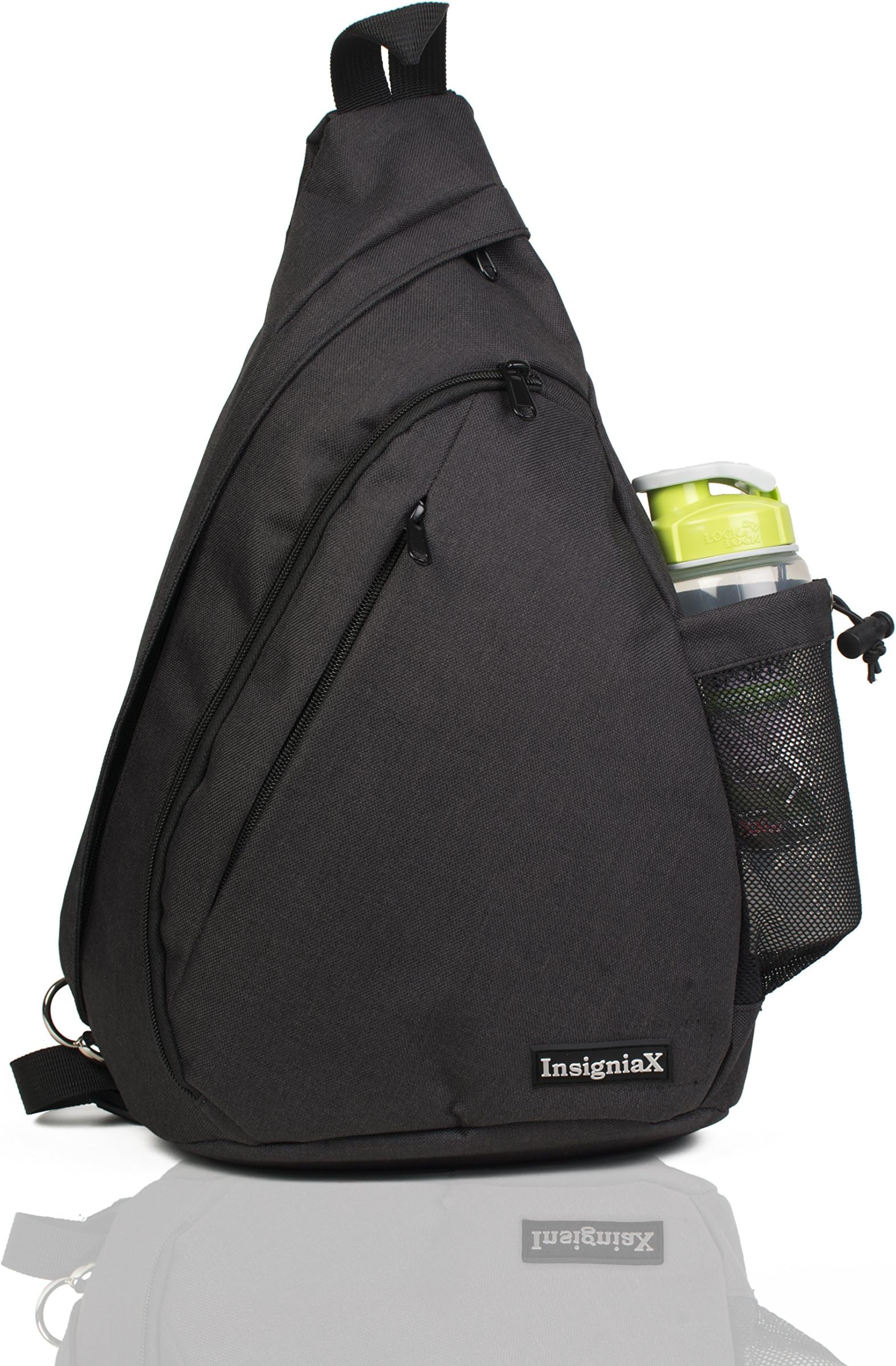 InsigniaX Sling Shoulder Backpack Triangle Lightweight Chest Bag For Men Women Boys Girls Ladies Kids Tablet Athletic Cycling With phone pocket Size H:47.5 x W:13 x L:30cm