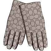 COACH womens Signature C Leather Tech Glove