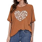 Oversized Tshirts for Women Summer Short Sleeve Casual Basic Tee Tops Loose Fit Shirts