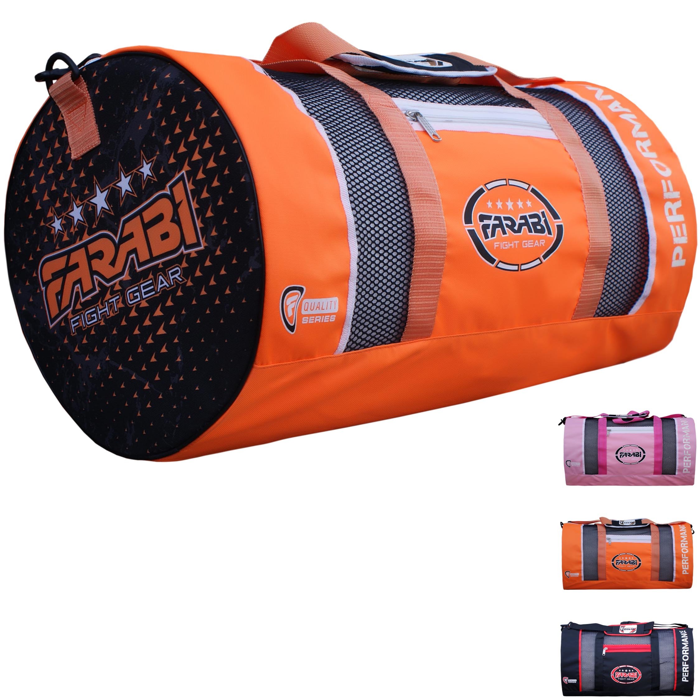 Farabi Kit bag Mesh Lightweight Gym Training Bag Air Mesh for Air Ventilation (Orange)
