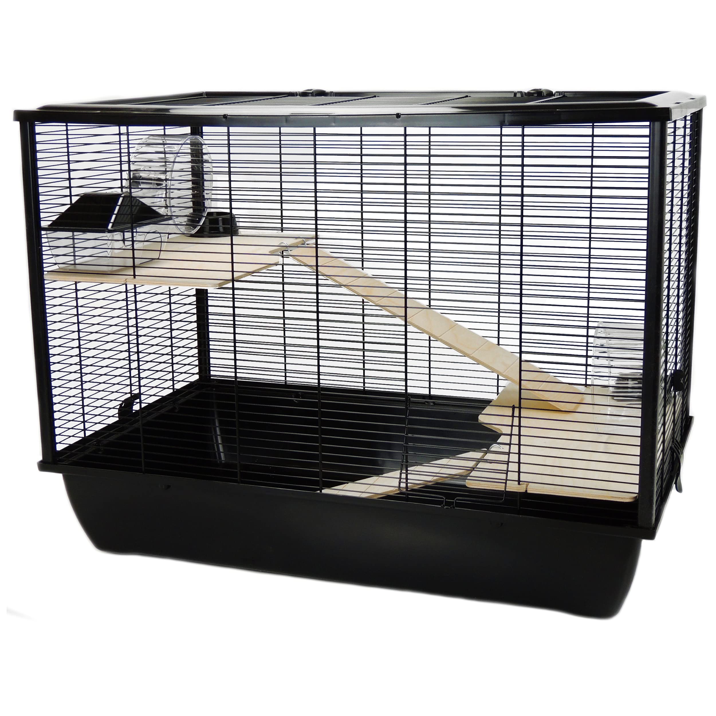 Hamster & Rat Cage Langham 78 x 48 x 58cm - Black, 2 Floors | Little Friends