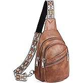 Telena Sling Bag for Women Crossbody Bags Purse for Women Vegan Leather Fanny Pack with Adjustable Strap