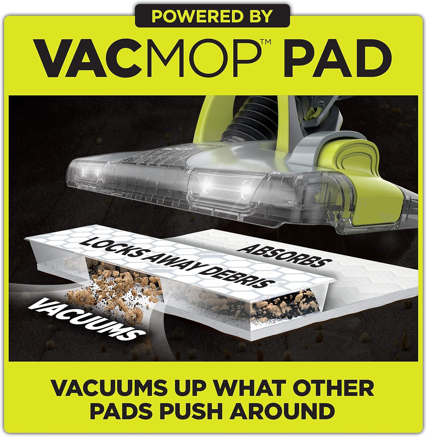 Shark VMP30 VACMOP Disposable Hard Floor Vacuum and Mop Pad Refills, 30 Count, White: Home & Kitchen