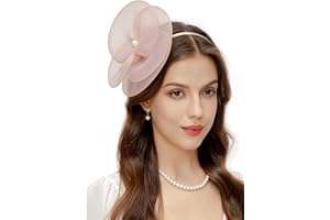 BABEYOND Fascinators Hats for Women - Tea Party Kentucky Hat Derby Headband Elegant Wedding Party Bride Hat with Hair Clip