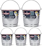Behrens 1210GS 10-Quart Galvanized Steel Pail 5 Pack
