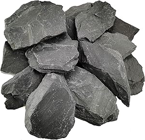 Voulosimi Natural Slate Rocks Stone Perfect Rocks PH Neutral for Aquariums, Landscaping Model,Tank Decoration,Amphibian Enclosures