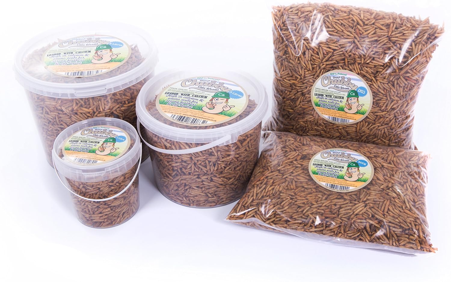 Chubby Mealworms Dried Calci Worms for Hedgehog (1 Litre), Calciworms Treats with More Calcium than Meal Worms - Image 3