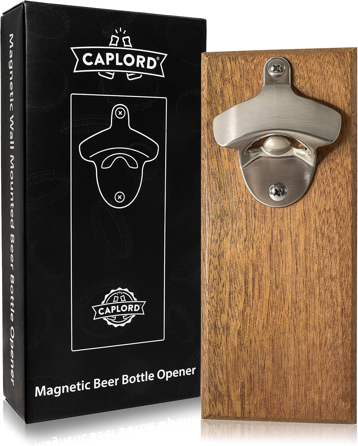 Bottle Opener Wall Mounted Magnetic Cap Catcher Fridge Mount Magnet Wood Fathers Day Gifts For Dad Beer Lovers Housewarming Gifts Ideas Funny For Men Bday Present For Friends Sunwood 04 Amazon Co Uk Kitchen