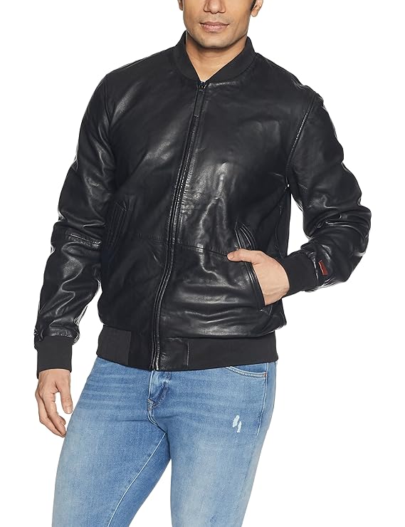 Buy Levi's Men's Leather Jacket (6914326297157_391290000_XLarge_Black