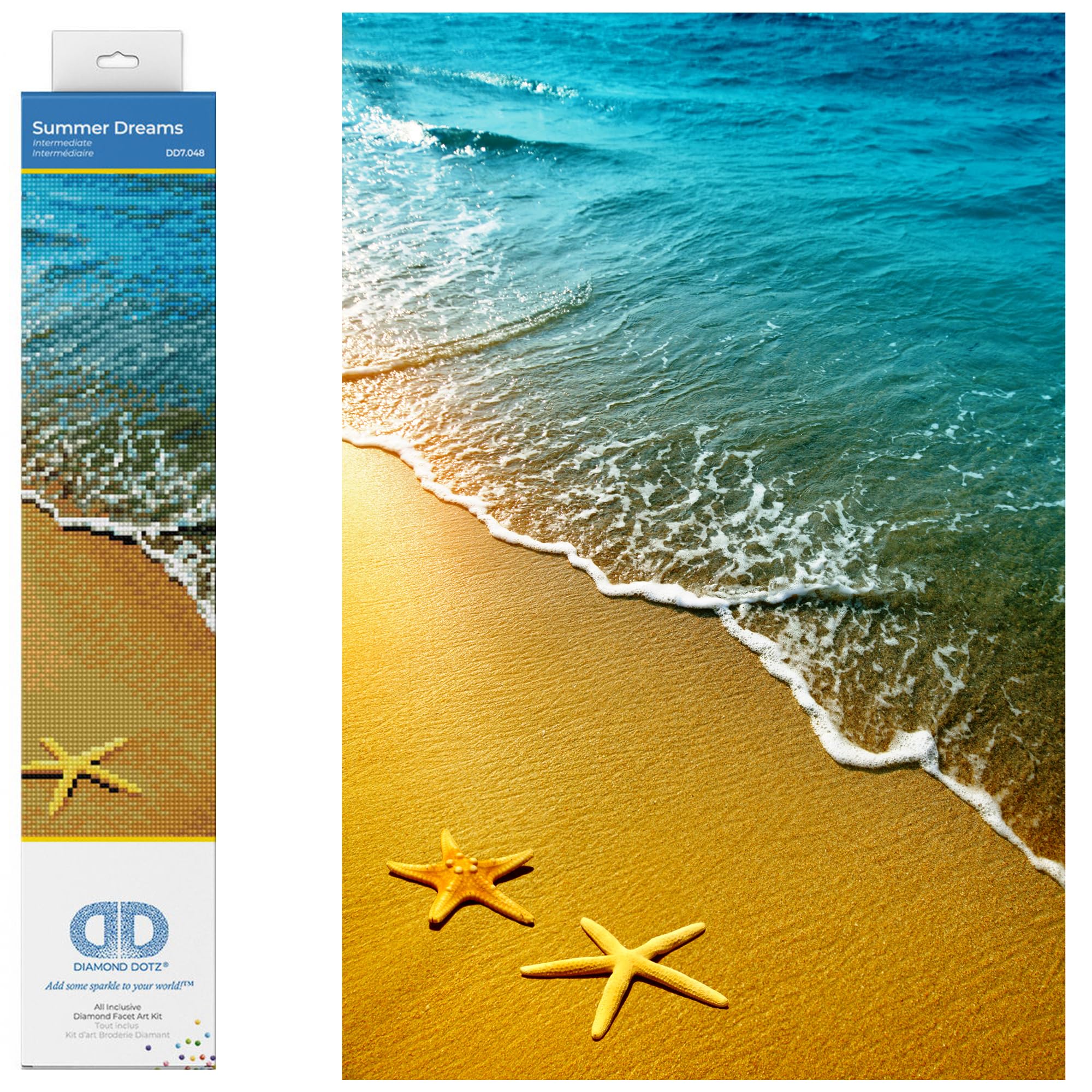 DIAMOND DOTZ Painting Kit, Intermediate, DD7, Canvas, Summer Dreams, 29 x 41 cm