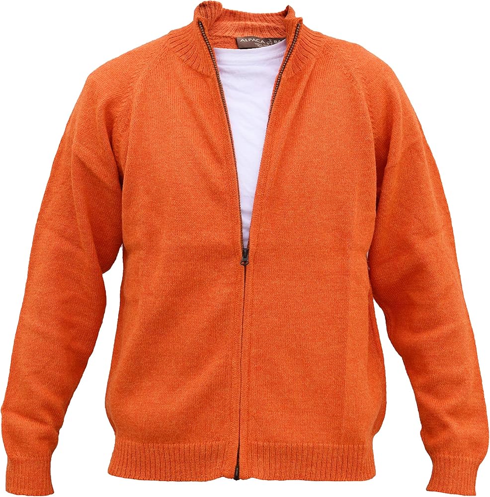 alpaca zip up sweater