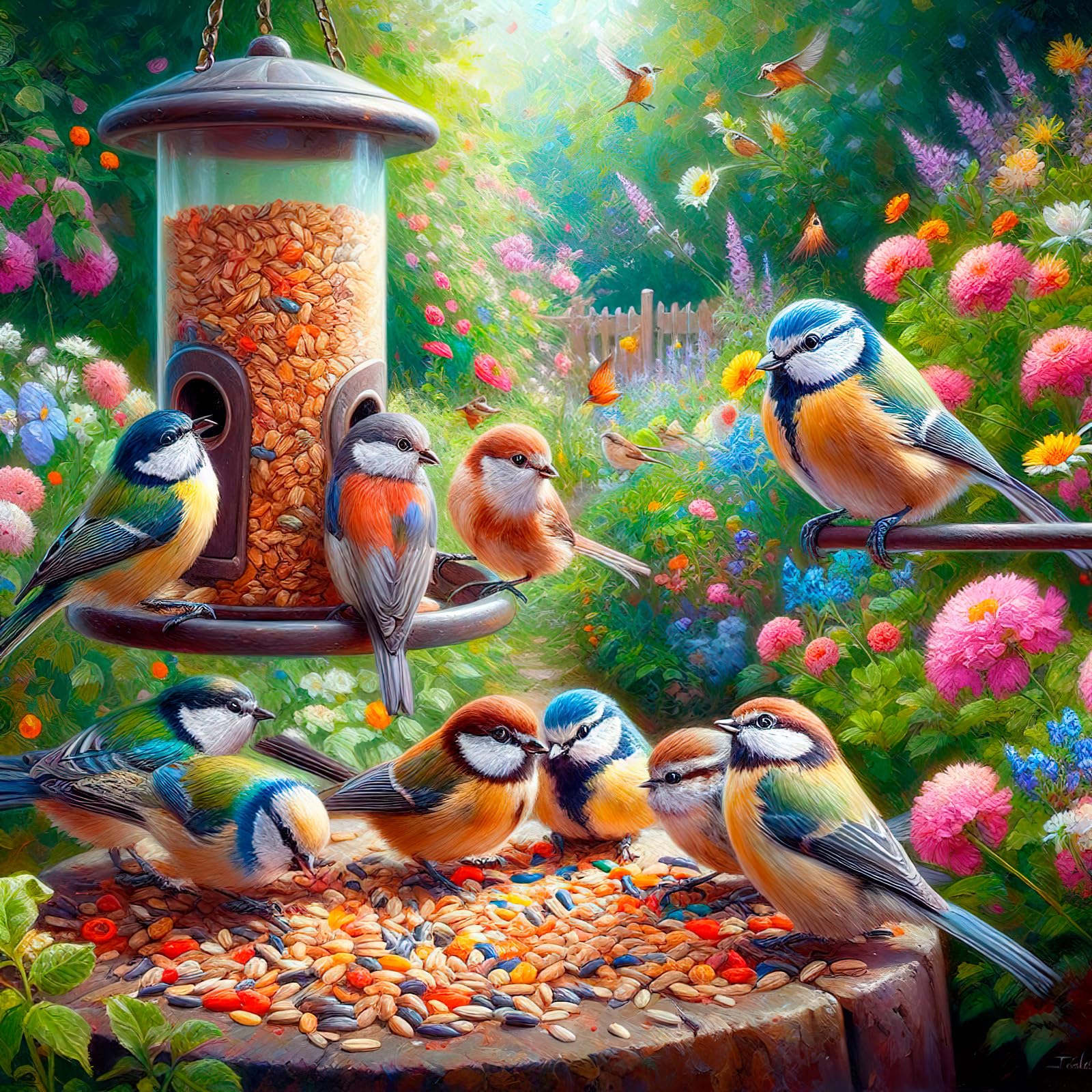 HUADADA Puzzle 1024 Pezzi - Tigre E Fiori - Qualità Premium Per Adulti E Ragazzi 14+