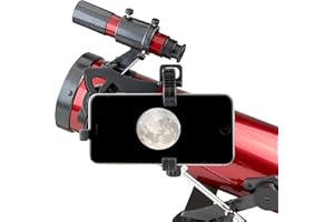 Carson Red Planet Series 35-78x76mm Newtonian Reflector Telescope with Universal Smartphone Digiscoping Adapter (RP-100SP)
