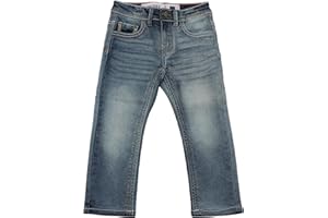 CULTURA AZURE CULTURA Baby Boys Toddler Jeans, Elastic Waist Slim Wash Basic Stretch Denim Pants Jeans for Boys