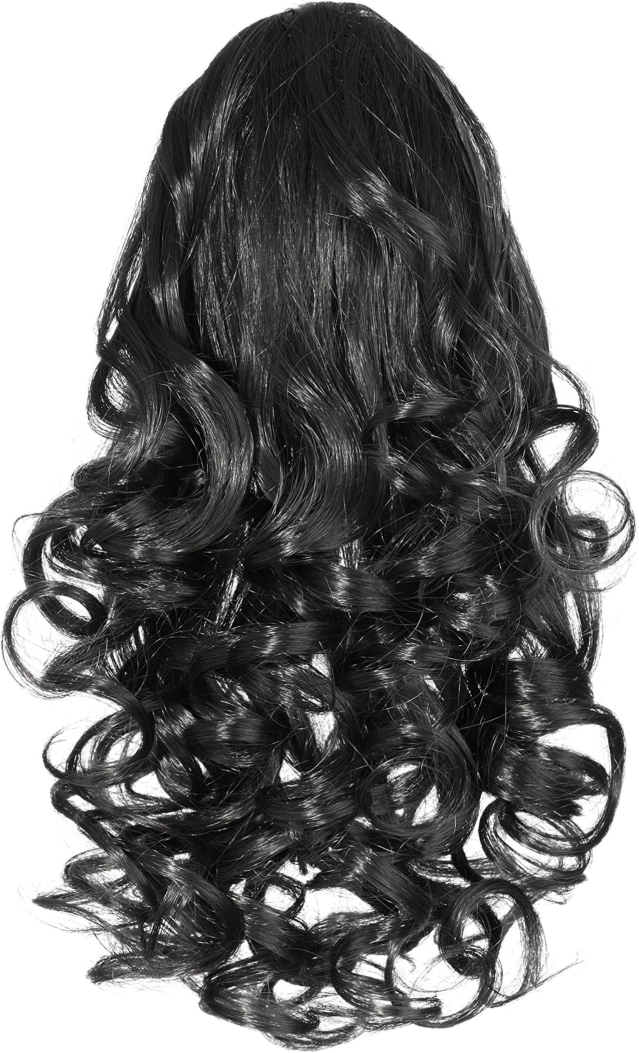 Love Hair Extensions Curly Drawstring Synthetic Hair Ponytail Colour 1 Jet Black 12 -inch