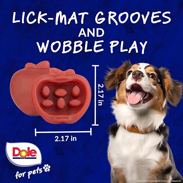 DOLE FOR PETS FRESHLY FETCHED LASTING CHEW, APPLE FLAVOR DOG TREATS, SMALL BREEDS, NO WHEAT, CORN, SOY, ARTIFICIAL FLAVORS, COLORS, OR ANIMAL PRODUCTS, 8 OUNCES, 10 CHEWS