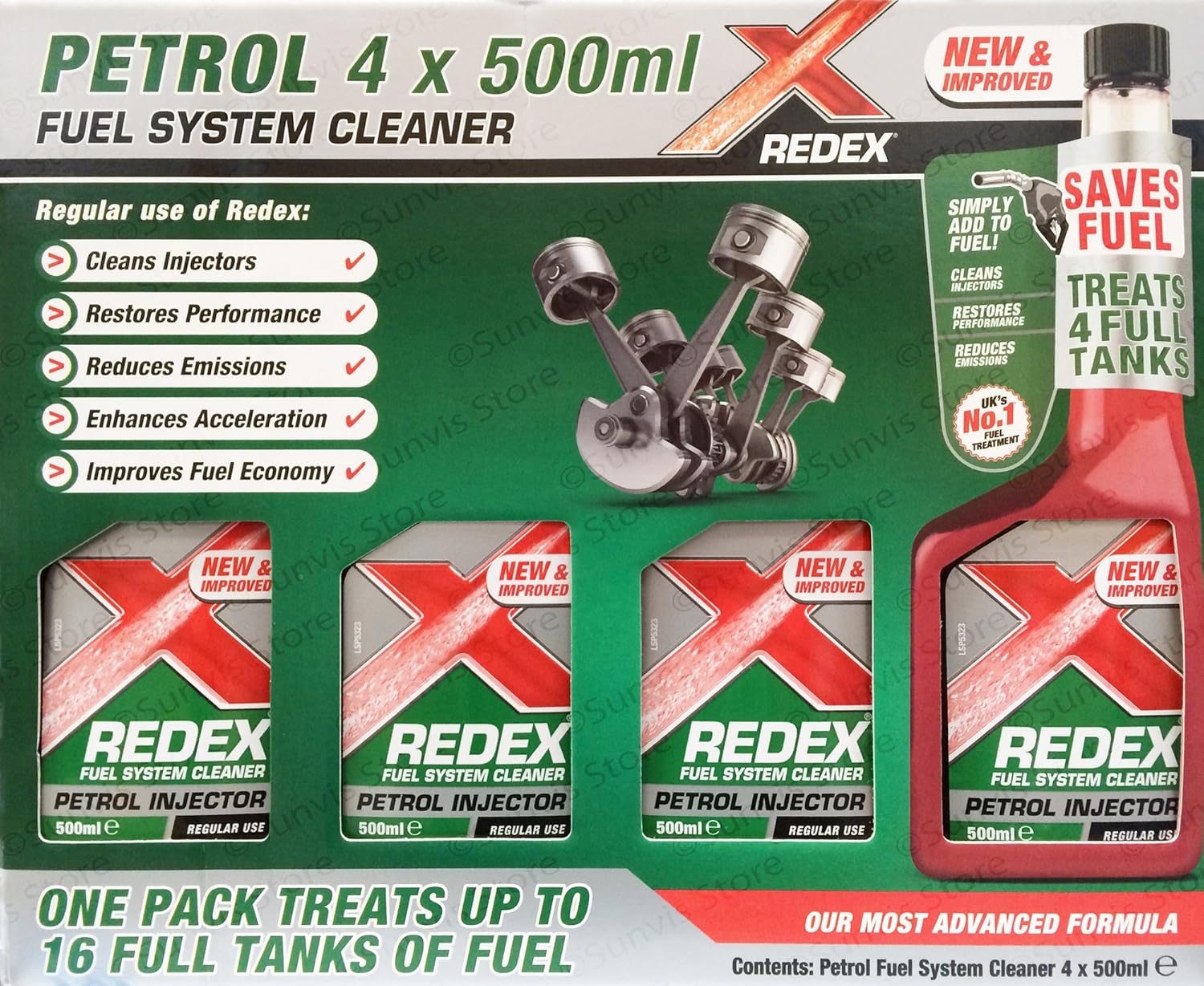 REDEX Petrol Fuel System Cleaner 4 x 500ML Amazon.co.uk Car & Motorbike