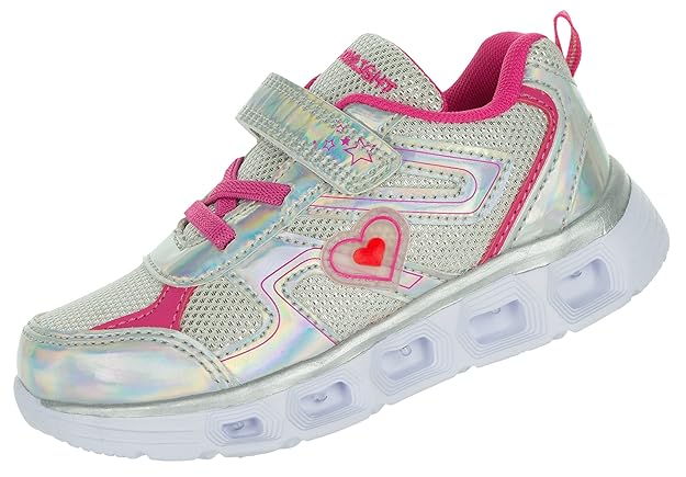 Beppi Kinderschuhe Leuchtend Sportschuhe | Mädchenschuhe Glitzer LED Schuhe Bequem | Blinkschuhe Sport Sneaker Turnschuhe | 2