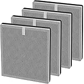 Borgodf 4 Pack PEAIRPLG 3-in-1 Replacement Filter Compatible with Pure Enrichment Air Puri-Fier Filter Purezone Air Purifier Replacement Filter Fit for Pure Air Filter Replacement