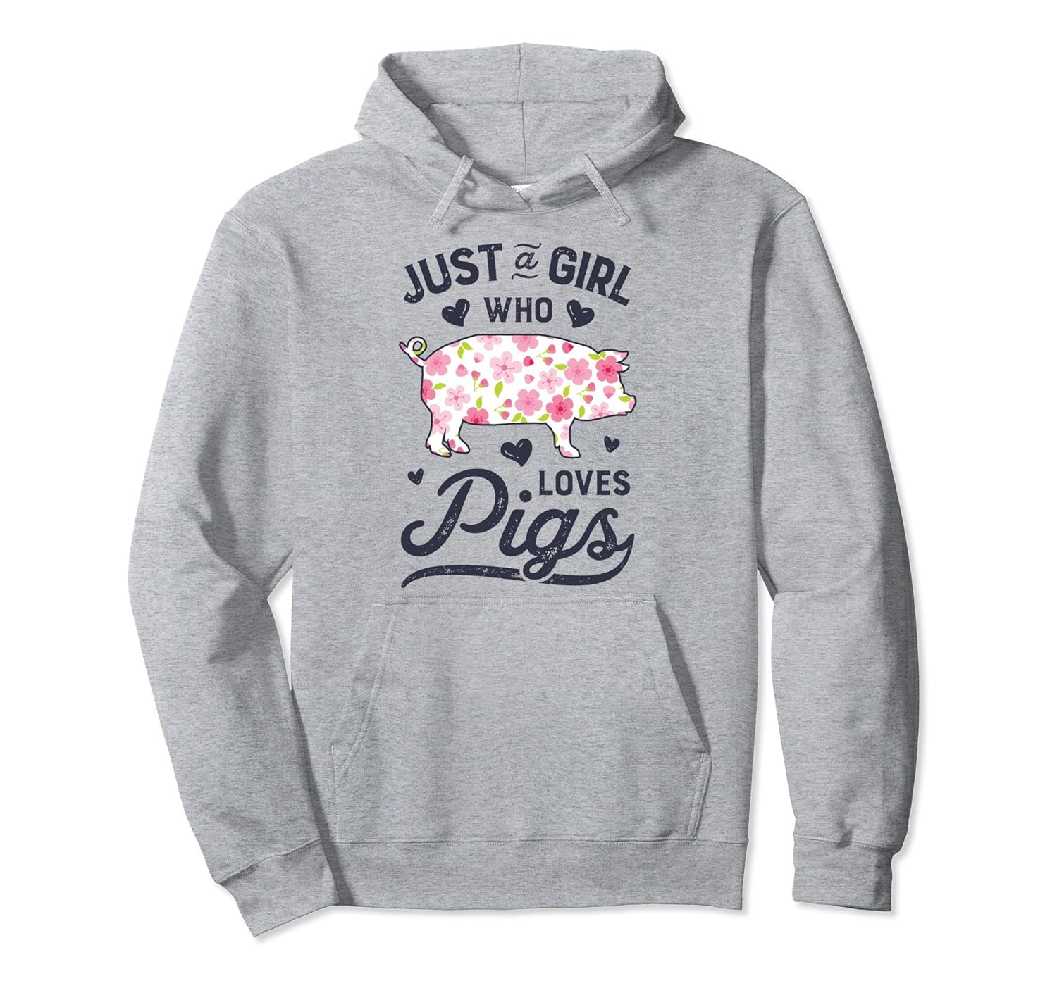 Just a Girl who Loves Pigs Hoodie Funny Pig Farmer Women Tee-ANZ