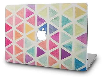 KECC Hülle für MacBook Pro Retina 13' Schutzhülle Case Cover MacBook Pro 13.3 Retina Hülle {A1502/A1425} (Bunte Dreiecke)