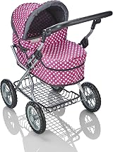 Molly Dolly Pram Doll's Pram with Adjustable Handle Height 40-60cm view 9
