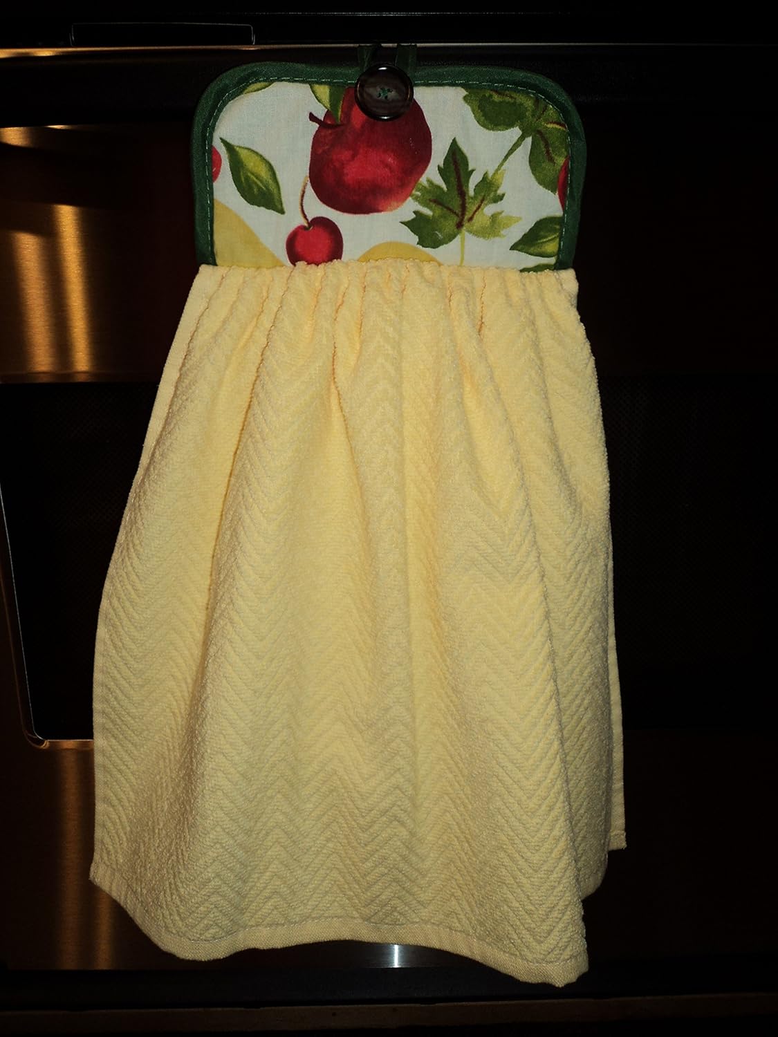 Multipurpose Yellow Kitchen Towel with Attached Fruit