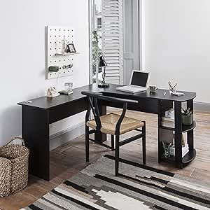 Escritorio de oficina en forma de L para ordenador, mesa grande para
