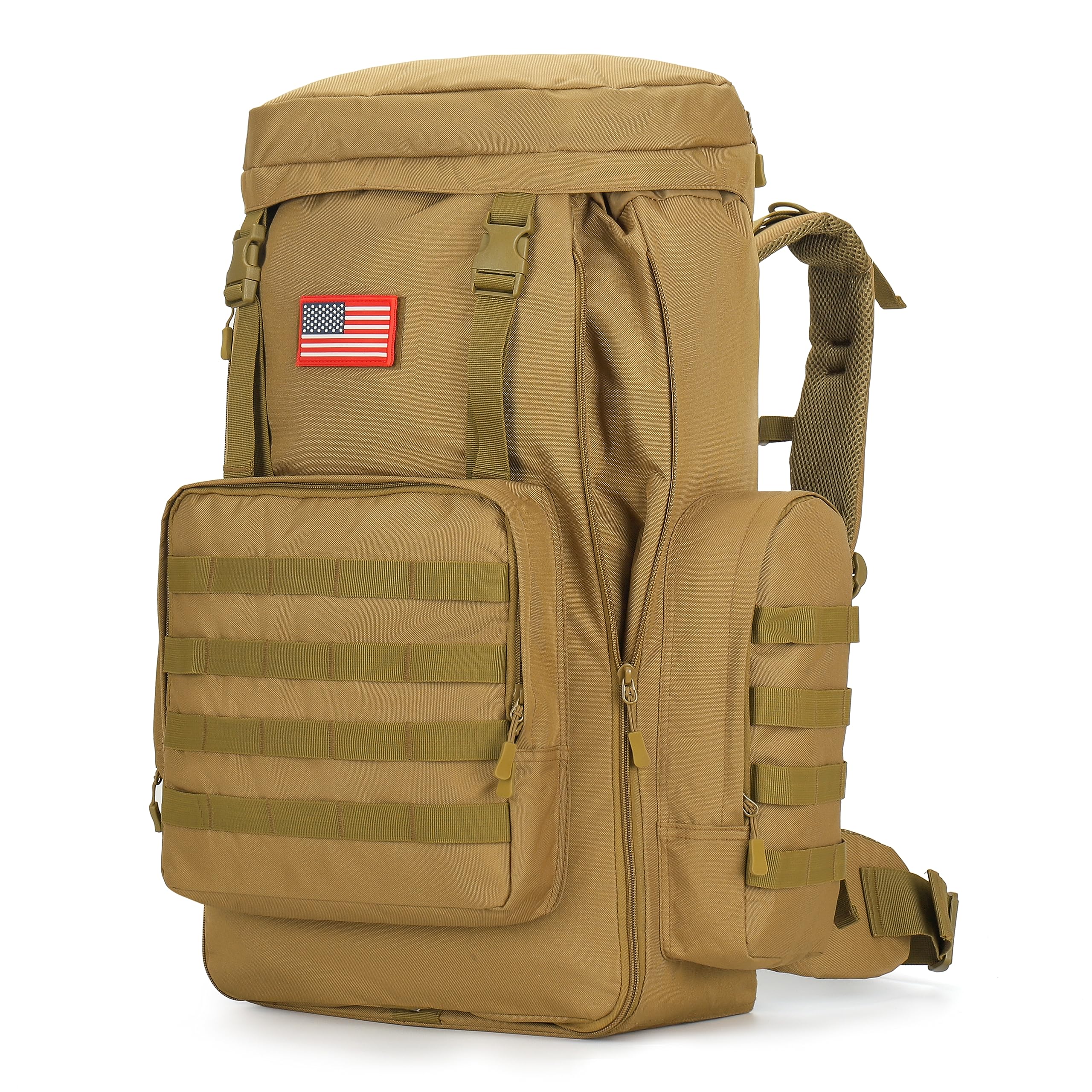 4land Big Camping Backpack for Men, Extra Large Hiking Backpack for Travel, 60L70L85L Oversized Waterproof Military Rucksack