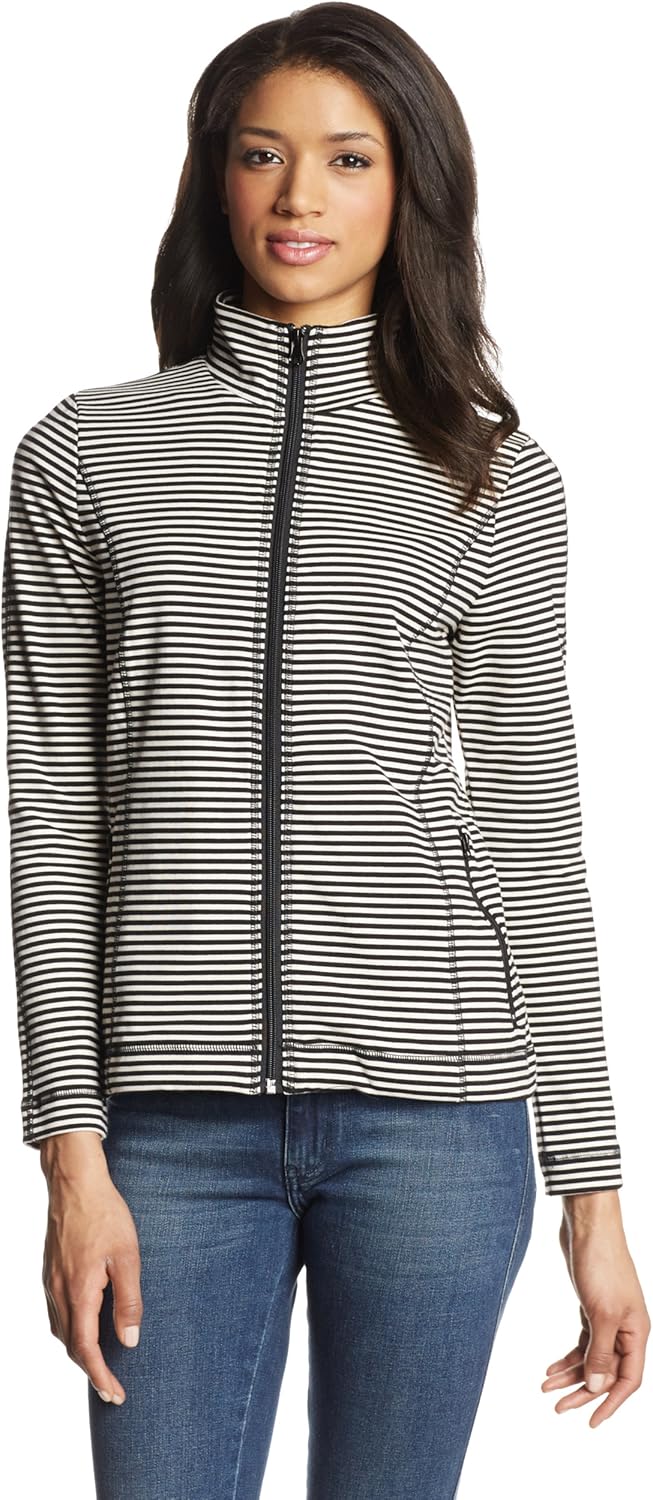 Download Jones New York Women's Long Sleeve Mock Neck Zip Front Top ...