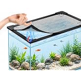 MLEJU Magnetic Aquarium Lid, DIY Mesh Cover for Rimless &amp; Curved Fish Tanks