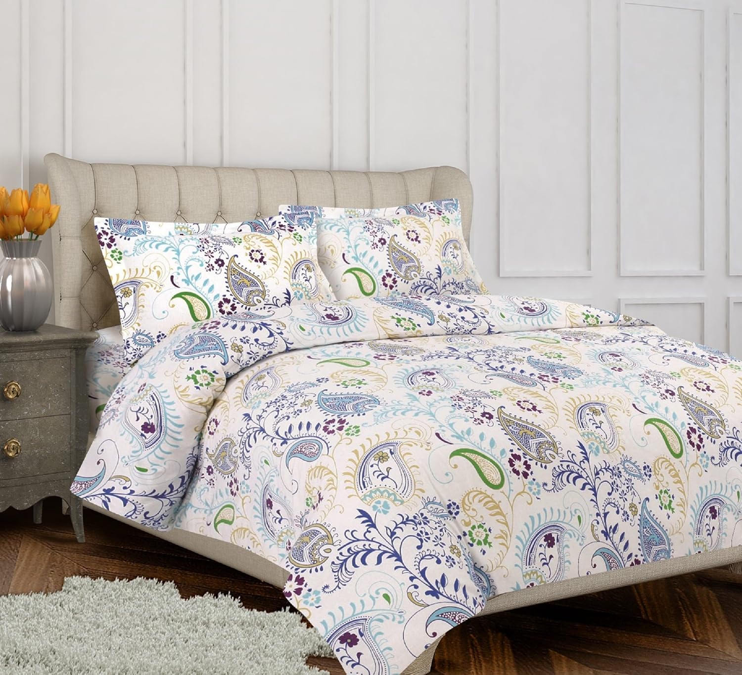 tribeca living 170 gsm printed flannel duvet se