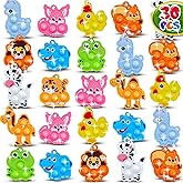 30PCS Mini Pop Keychain Sensory Fidget Toys for Kids 3-6 Party Favours, Birthday Goodie Bag Stuffers, Anxiety Relief Toys for