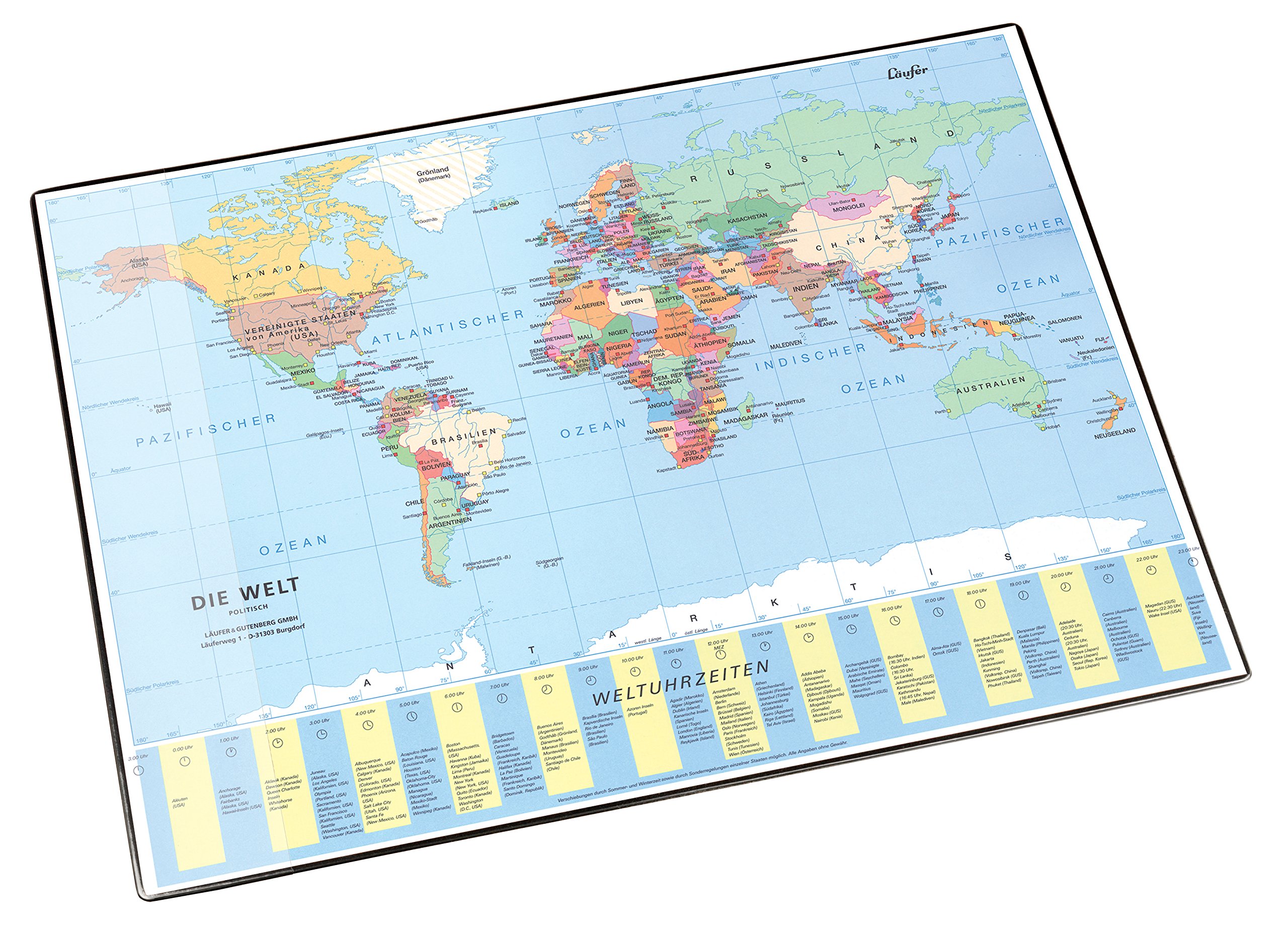 Uhu 45351 Desk Pad 40x53 cm World Map
