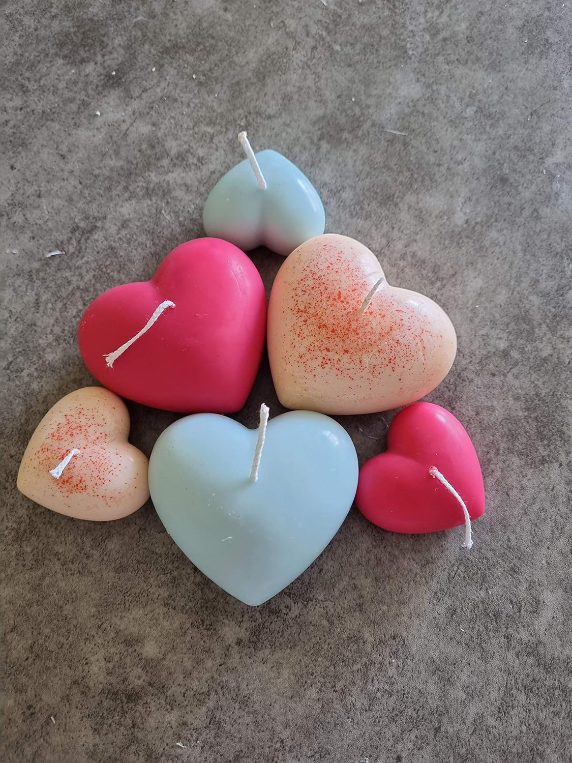 Love Heart scented Candles Pair Handmade home decor luxury gift romance love