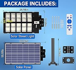 JAYNLT Y-5200W Solar Street Lights Outdoor,520000LM