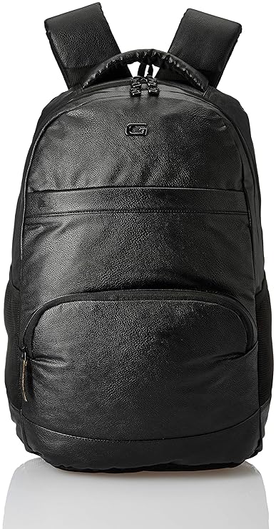 Gear Vintage2 Anti Theft Faux Leather 28 Ltrs Black Laptop Backpack (LBPVG2LTH0101)