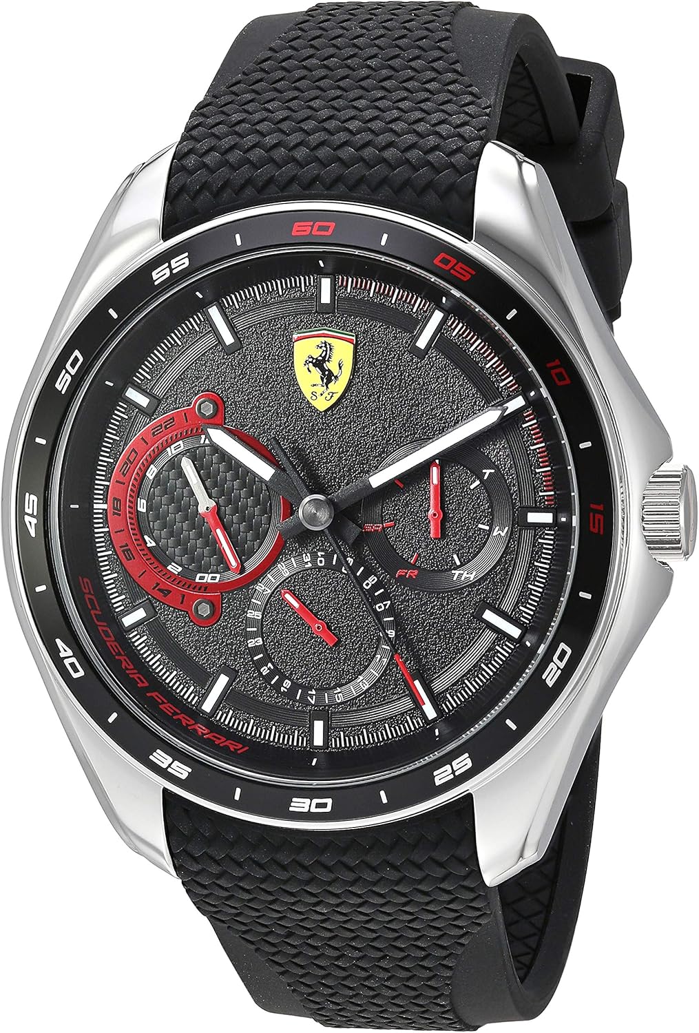Ferrari Men's SPEEDRACER Stainless Steel Quartz Watch with Silicone