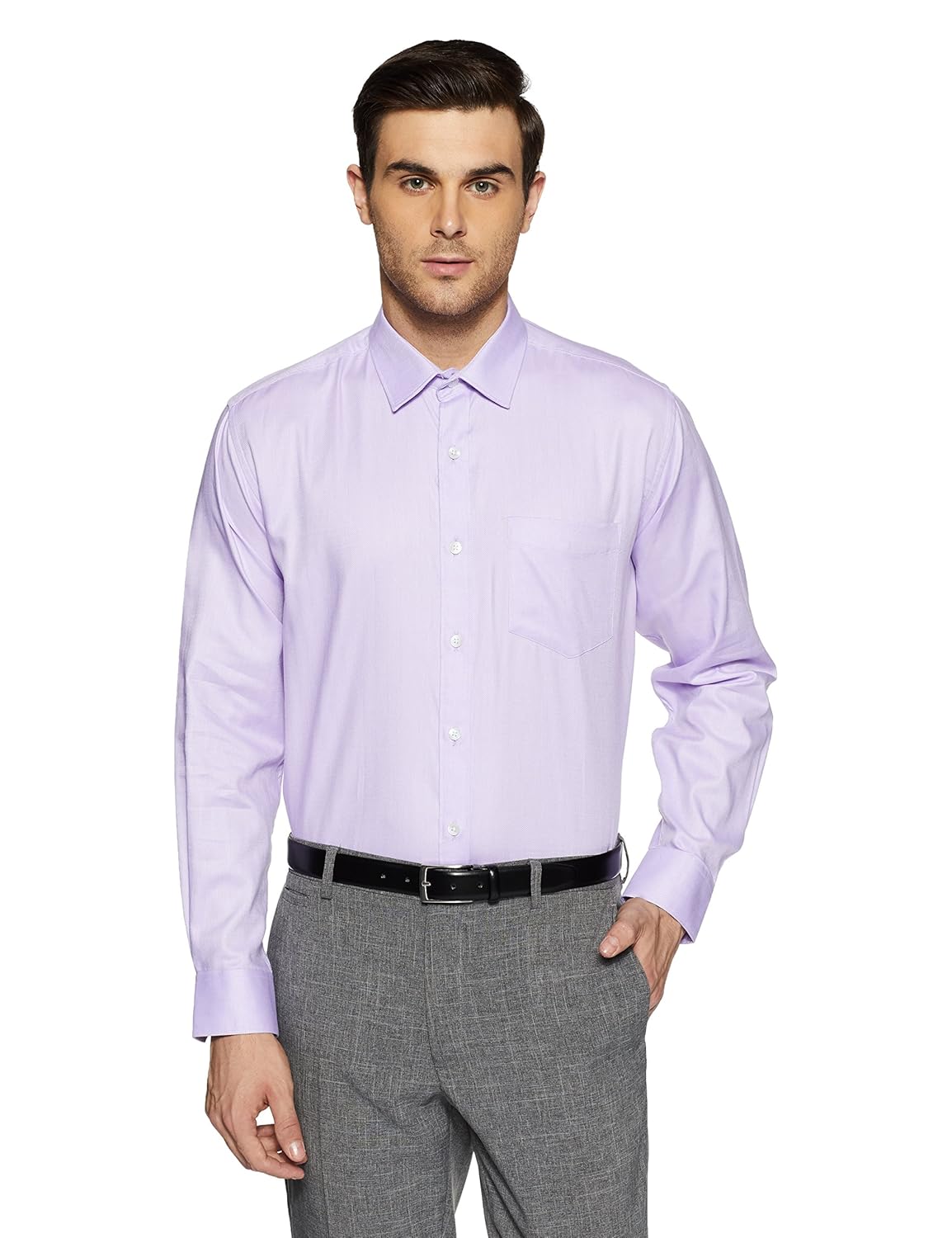 symbol amazon brand men's formal premium dobby regular fit shirt
