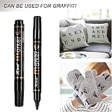 ABEIER Black Permanent Marker Pens Bullet Tip 6-Count for Wood Stone Plastic view 5